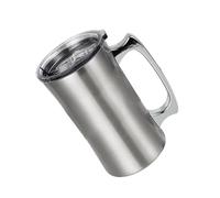 BELOWSYALER Tazze termiche di vuoto dei bicchieri della birra d'acciaio antiruggine d'argento con le coperture della guarnizione per la vacanza all'aperto di viaggio