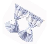 BELOWSYALER Tenda da finestra in tessuto per case delle bambole in miniatura con motivo a strisce per 1/12 modello case delle bambole decorazione accessorio