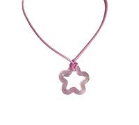 BELOWSYALER Trend - Collana con ciondolo a forma di stella a cinque punte per clavicola con temperamento, collana regolabile in corda intrecciata colorata regolabile, Misura unica, come descritto