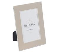Belssia Portafoto Beige con Bordi d'Argento 10x15