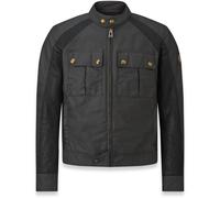 Belstaff Temple Giacca di cera da moto, nero, Taglia 4XL