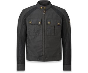 Belstaff Temple Giacca di cera da moto, nero, Taglia L