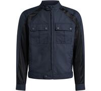 Belstaff Temple Giacca moto in tessuto, nero-blu, taglia 2XL per maschi