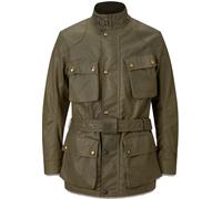Belstaff Trialmaster Giacca di cera da moto, oliva, Taglia 3XL