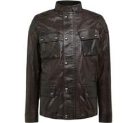 Belstaff Turner Giacca in pelle da moto, nero-marrone, taglia L per maschi