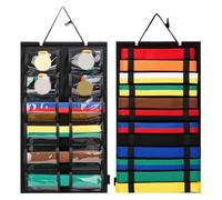 Belt Display Holder, Martial Arts Wall Rack, 24.61x13.58in Portable Felt Organizer Belts, Space Saving Design, Martial Art Learner Supplies for den, Cabinet, Living Room