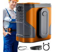 Belt Fan, Personal Wearable Waist Fan with Flashlight, 3.58x4.02 Inches Rechargeable Air Cooler 100 Speed Levels, Handhed Cooling Device for Neck, Construction Workers, Kids and Travel Use