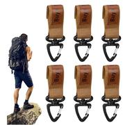 Belt Keeper Key Clip - 6 Pieces Heavy Duty Hanger, Non Slip Secure Fastener Strap Clip, Quick Attach Keychain Holder Strong Locking Gear Accessory Carry Attachment Tool For Paracord Outdoor Sports Bag