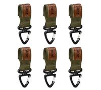 Belt Keeper Key Clip - 6 Pieces Heavy Duty Hanger, Non Slip Secure Fastener Strap Clip, Quick Attach KeychainHolder Strong Locking Gear Accessory Carry Attachment Tool For Paracord Outdoor Sports Bag