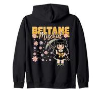 Beltane Mischief May Day Celebrazioni Pagan Anime Witch Felpa con Cappuccio