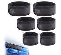 BeltBro Pro For Men - Cintura elastica BeltPro senza fibbia, con imbottitura ultra morbida, adatta per passanti da 3,8 cm, nero, 6 Pacchetto