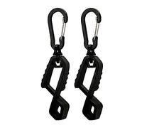 BelTech Clip per guanti con moschettone in metallo, porta guanti, gancio per guanti, gancio per guanti, per lavori di sicurezza e lavoratori edili (2 pezzi) nero)