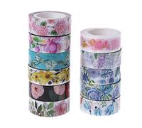 BELTI Cute Plants Flowers Adhesive Washi Tape DIY Decorative Masking Tape Scrapbooking