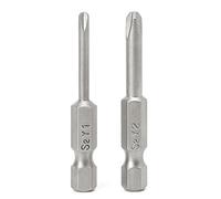 BELTI Set di Punte per cacciavite con Punta a Y a Tre Ali con Codolo Esagonale da 2 Pezzi da 50 mm