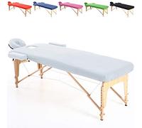 Beltom® LENZUOLINO COPRILETTINO IN COTONE LAVABILE PER LETTINO DA MASSAGGIO 195 x 70 CM- LENZUOLINI CON ANGOLI ELASTICI LETTINI PER MASSAGGI ESTETICA FISIOTERAPIA FISIOTERAPISTA TATTOO TATUAGGI-Bianco
