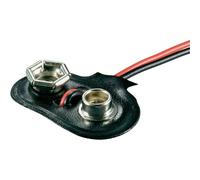 Beltrona Clip per batteria a T, 1 blocco 9 V, chiusura con bottone a pressione (lunghezza x larghezza x altezza) 26 x 13 x 8 mm