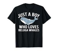 Beluga Whale Amante Solo un ragazzo che ama Belugas Ocean Animal Maglietta