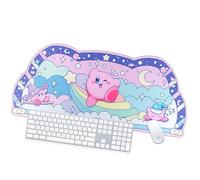 BelugaDesign Dreamy Bubble - Tappetino da scrivania grande color pastello arcobaleno anime, stelle, rosa, viola, per gaming, PC, laptop, carino, kawaii, Cotton Candy Wizard Ball, tappetino protettivo