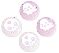 BelugaDesign Impugnature per pollice Ghost | Cappucci per pulsanti con impugnatura per joystick in gelatina trasparente gotica di Halloween | Compatibile con Nintendo Switch Standard Lite OLED