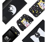BelugaDesign Lunar Switch Pelle | Carino Pastello Sticker Wrap Vinyl Decal | Magical Girls Bow Cartoon kawaii Japanese l Compatibile con Nintendo Switch (Switch Standard, Nero)