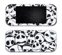 BelugaDesign Skulls Switch Skin | Adesivo Gotico in Vinile per Switch | Decalcomania per Halloween da Incubo | Compatibile con Nintendo Switch (Switch Lite, Nero Bianco)