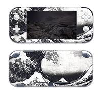 BelugaDesign Wave Switch Skin | Cool Sticker Wrap Vinyl Decal | Pittura giapponese Acqua Oceano Carino | Compatibile con Nintendo Switch (Switch Lite, Grigio)