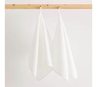 Belum | Confezione da 2 panni da cucina lavabili in lavatrice 100% lino, confezione da 2 panni da cucina 45 x 70 lino100% | confezione da 2 asciugamani da cucina riutilizzabili (bianco)