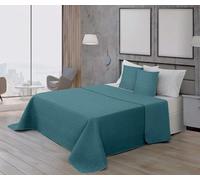 BELUM - Copriletto bouti microsaten, 100 g, modello petrolio, per letto da 150/160 (250 x 270 cm), extra morbido per primavera, estate, autunno e inverno