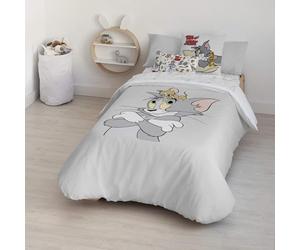 BELUM | Copripiumino con bottoni 100% cotone Modello Sweet Tom Jerry letto da 105 (180 x 240 cm); Copripiumino leggero e confortevole; Copripiumino per licenze ufficiali…
