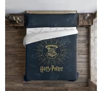 BELUM | Copripiumino Harry Potter, Copripiumino con Bottoni 100% Cotone Modello Dormiens Draco Blu per Letto da 105 (180 x 220 cm)