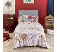 BELUM | Copripiumino Harry Potter | Copripiumino modello Hedwig | Copripiumino con bottoni | Copripiumino 100% cotone | Copripiumino di qualità | Copripiumino per letto da 90 (155 x 220 cm)