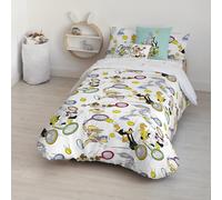 BELUM | Copripiumino Looney Tunes | Copripiumino Modello Looney Tenis | Copripiumino con bottoni | Copripiumino 100% cotone | Copripiumino (letto da 80 (140 x 200 cm.))