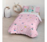 BELUM | Copripiumino Peppa Pig | Copripiumino Modello Awesome | Copripiumino con bottoni | Copripiumino 100% cotone | Copripiumino (letto da 80 (140 x 200 cm.))