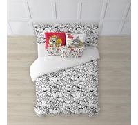 BELUM | Copripiumino Tom & Jerry | Copripiumino modello Tom & Jerry Black & Withe | Copripiumino con bottoni | Copripiumino 100% cotone | Copripiumino (letto da 90 (155 x 220 cm)