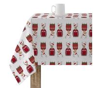 BELUM | Tovaglia Natale 100 x 140 cm 100% cotone resinato Antimacchia (Tatto non plastificato) Modello Merry Christmas 15