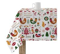 BELUM | Tovaglia Natale | Tovaglia antimacchia, tavolo rettangolare in resina | Tovaglia resinata (Tatto plastificato) | Tovaglia da tavolo | Tovaglia da casa (100 x 140 cm)