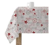 BELUM | Tovaglia Natale | Tovaglia antimacchia, tavolo rettangolare in resina | Tovaglia resinata (Tatto plastificato) | Tovaglia da tavolo | Tovaglia da casa (140 x 140 cm)