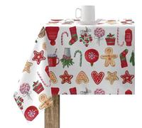 BELUM | Tovaglia Natale | Tovaglia antimacchia, tavolo rettangolare in resina | Tovaglia resinata (Tatto plastificato) | Tovaglia da tavolo | Tovaglia da casa (200 x 140 cm)