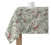 BELUM | Tovaglia natalizia resinata 300 x 140 cm 100% cotone resinato antimacchia (Tatto non plastificato) Modello Merry Christmas 46