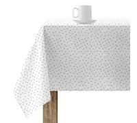 BELUM | Tovaglia non cerata grigia, tovaglia 100 x 140 cm, tovaglia antimacchia resinata, tovaglia antibatterica, tovaglia realizzata in tessuto organico, tovaglia 100% cotone organico