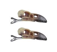 Belupai 2 Pezzi Fermagli per Capelli Teschio Corvo di Halloween, Copricapo Gotico con Barrette a Teschio, Fermagli per Capelli Teschio Corvo, Fermagli per Capelli Teschio Gotico