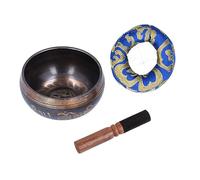 Belupai Set di Campane Tibetane del Buddha, Ciotola Sonora per Meditazione Realizzata a Mano con Guarnizione, Ciotola Portatile per Suoni Buddha per lo Yoga