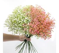 Belupai Spray di respirazione artificiale per bambini 24 pezzi, canne da 23 pollici Faux Gipsophila rami floreali veri al tatto fiori falsi per bambini per tavolo da matrimonio (12 pezzi bianco +