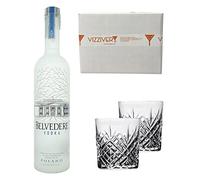 Belvedere Vodka 40% Vol. 1000 ml - Due Bicchieri In Vetro da 300 ml