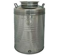 Belvivere Contenitore Fusto bidone Olio Inox 18/10 saldato Fondo a pentola America Made in Italy (50 Litri)