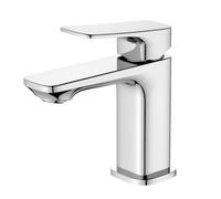 BELZ Rubinetto Monocomando per Lavabo da Bagno, miscelatore bagno, altezza 82 mm, Moderno Design,risparmio energetico (Argento)