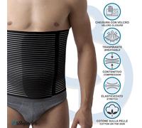 BEMAN 5063 - FASCIA PANCERA ELASTICA MILLERIGHE UNISEX CONTENITIVA COTONE NERO