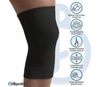 BEMAN 552 GINOCCHIERA ORTOPEDICA 80% LANA MERINOS CALDA SUPPORTO GINOCCHIO NERA