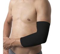 Beman 554 - Gomitiera in Lana Merino Termica, Fascia per Tendinite, Epicondilite, Compressione, Tutore, Scalda Gomito, Unisex (Nero, 4 Circonferenza 37-42 Cm)