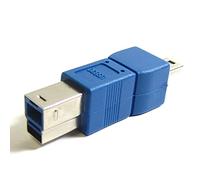 BeMatik - Adattatore USB 3.0 a USB 2.0 (USB Mini B 5 Pin Maschio a Maschio B)